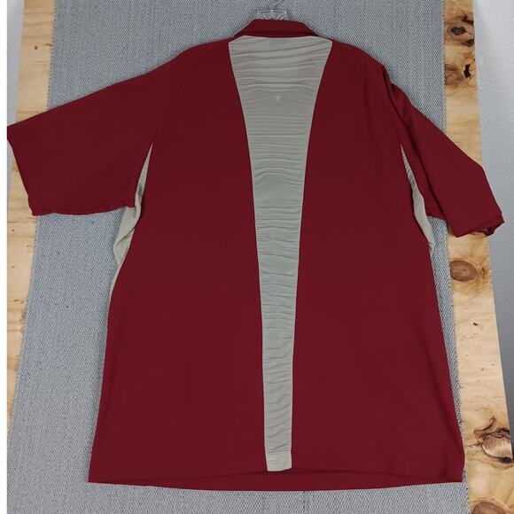 Nike Golf Fit Dry Quarter Zip Polo Men's XL Red/White Lightweight Performance - Picture 5 of 12